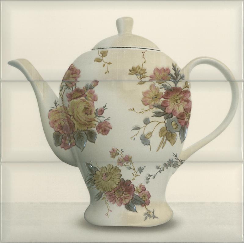 Плитка керамическая Absolut keramika Tea 02 Fosker Composicion Tea 03 Cream декор 30х30