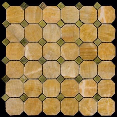 Мозаика Natural Octagon M073+M068-BP 50х50 и 15х15 30,5х30,5