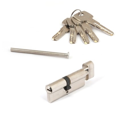 Цилиндр для замка ключ / вертушка Apecs SM-85(40/45C)-C-NI никель