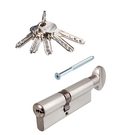 Цилиндр для замка ключ / вертушка Kale Kilit 164SM-90(35+10+45C)-C-NI-5KEY-STB 164SM000058 никель