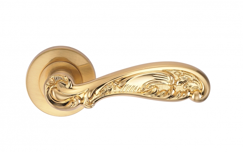 Ручка дверная межкомнатная Archie Genesis FLOR S. GOLD (20G) матовое золото