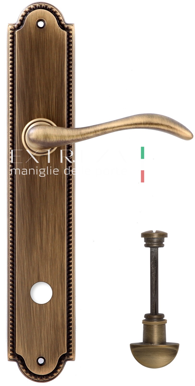 Ручка дверная Extreza AGATA (Агата) 310 на планке PL03 WC матовая бронза F03