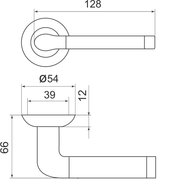 Комплект на 2 двери - Ручка дверная межкомнатная Armadillo Stella LD28-1SN/CP-3 матовый никель/хром