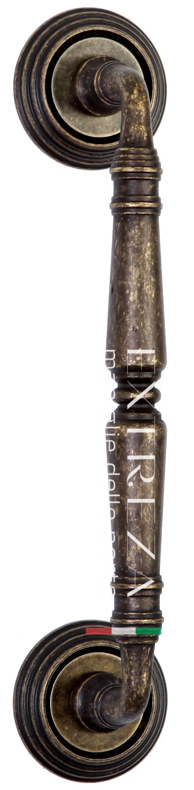 Ручка скоба дверная Extreza PETRA (Петра) 250 мм (205 мм) R05 античная бронза F23