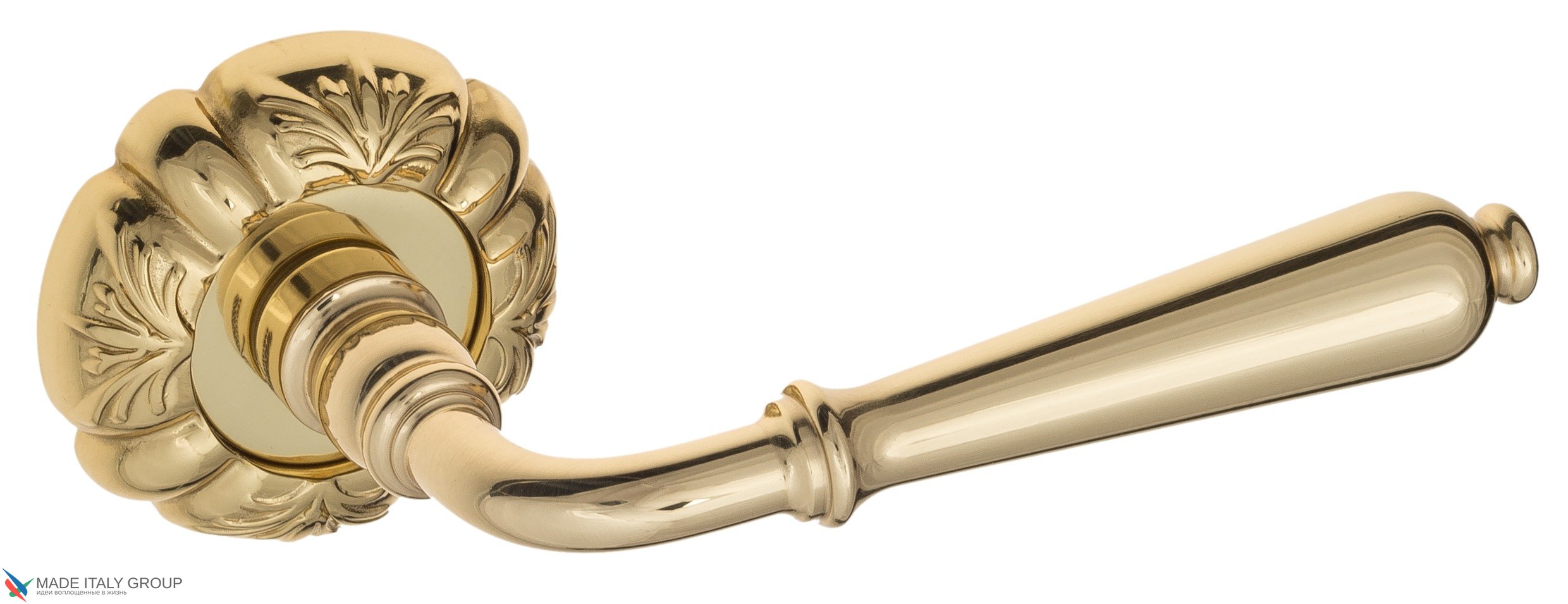 Дверная ручка Venezia "CLASSIC" D5 полированная латунь