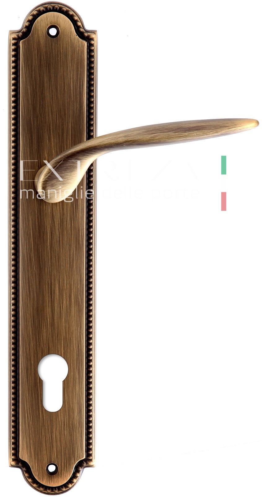 Ручка дверная Extreza CALIPSO (Калипсо) 311 на планке PL03 CYL матовая бронза F03