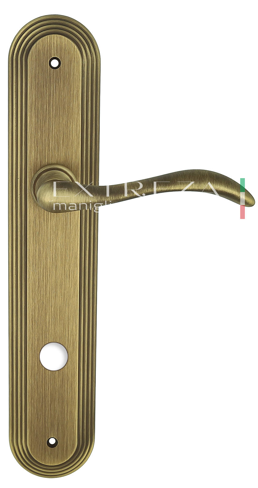 Ручка дверная Extreza AGATA (Агата) 310 на планке PL05 WC матовая бронза F03