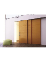 Комплект фурнитуры для раздвижных дверей Morelli SLIDING SET TELESCOP 2 до 40kg двустворчатый, крепление на потолок, стопор-довод