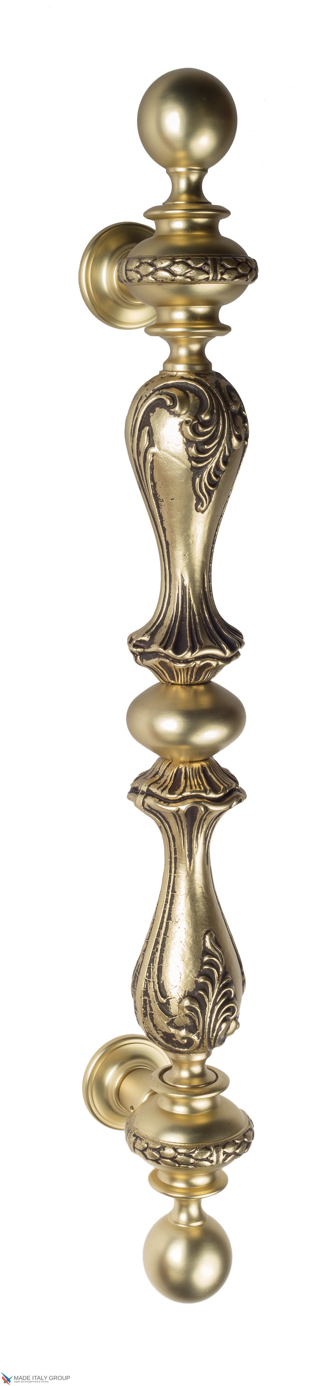 Ручка скоба Venezia "PALAZZO" 640мм (445мм) французское золото + коричневый