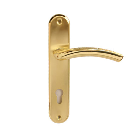 Ручка дверная на планке Apecs HP-85.0926-AL-GM/G матовое золото