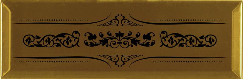Плитка керамическая Absolut keramika Glass Decor Versalles Gold Negro декор 10х30