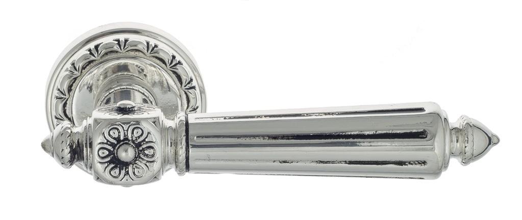 Ручка дверная межкомнатная Venezia Castello D2 натуральное серебро+черный