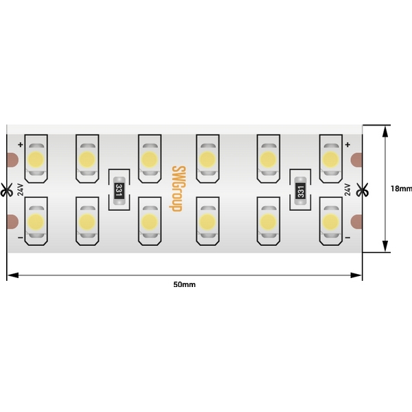 Светодиодная лента SWG SWG3240 SWG3240-24-19.2-W-65