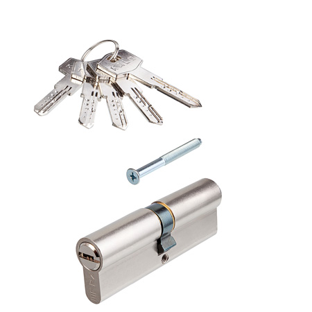 Цилиндр для замка ключ / ключ Kale Kilit 164BN-100(45+10+45)-NP-5KEY-STB 164BN000094 никель