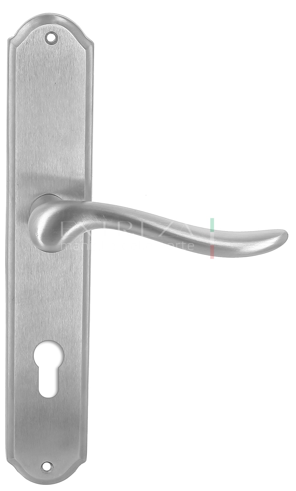 Ручка дверная Extreza TOLEDO (Толедо) 323 на планке PL01 CYL Матовый хром F05