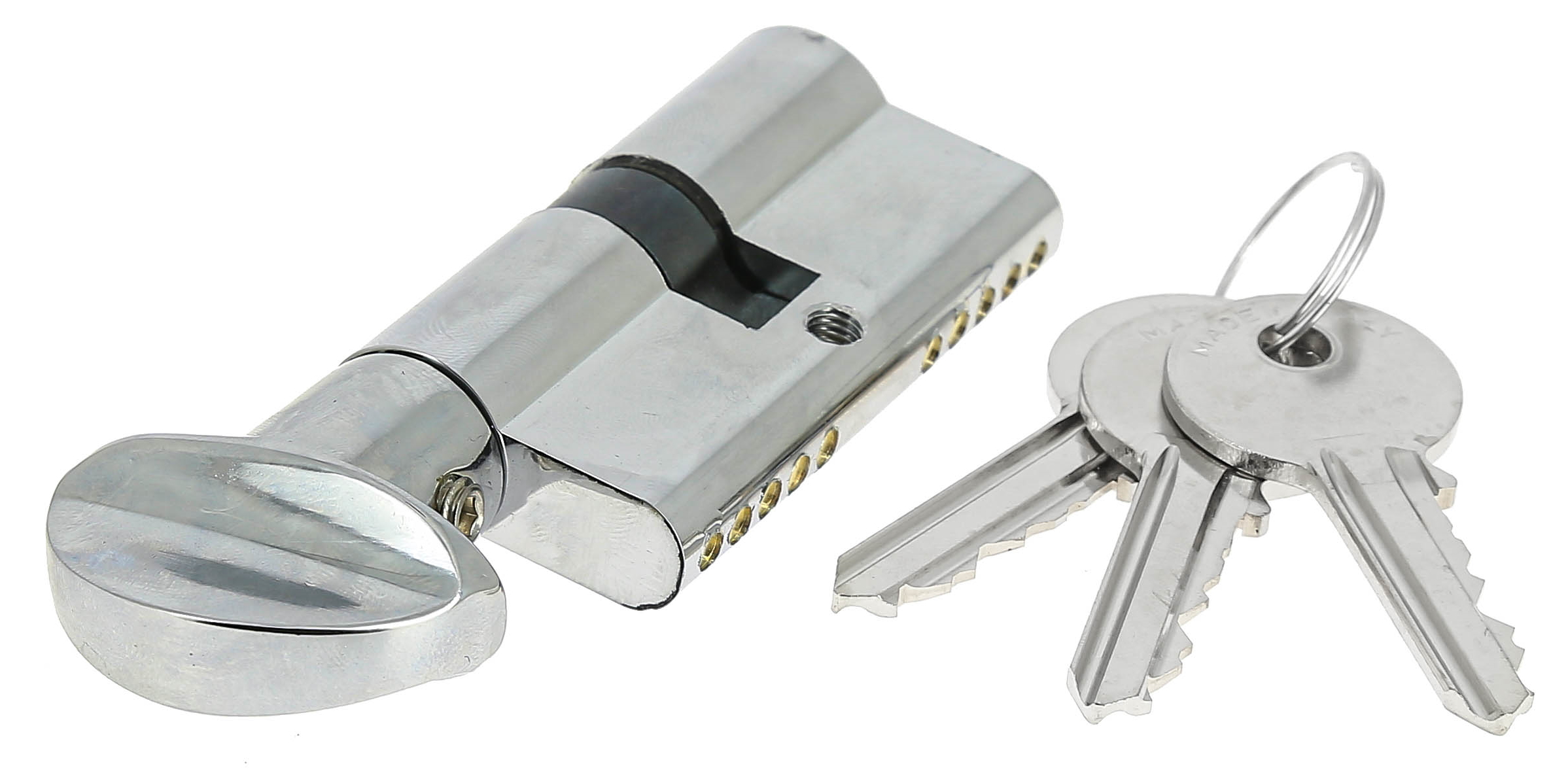 Цилиндр для замка Extreza AS-70С ключ-вертушка 35x10x25 (40/30) полированный хром F04