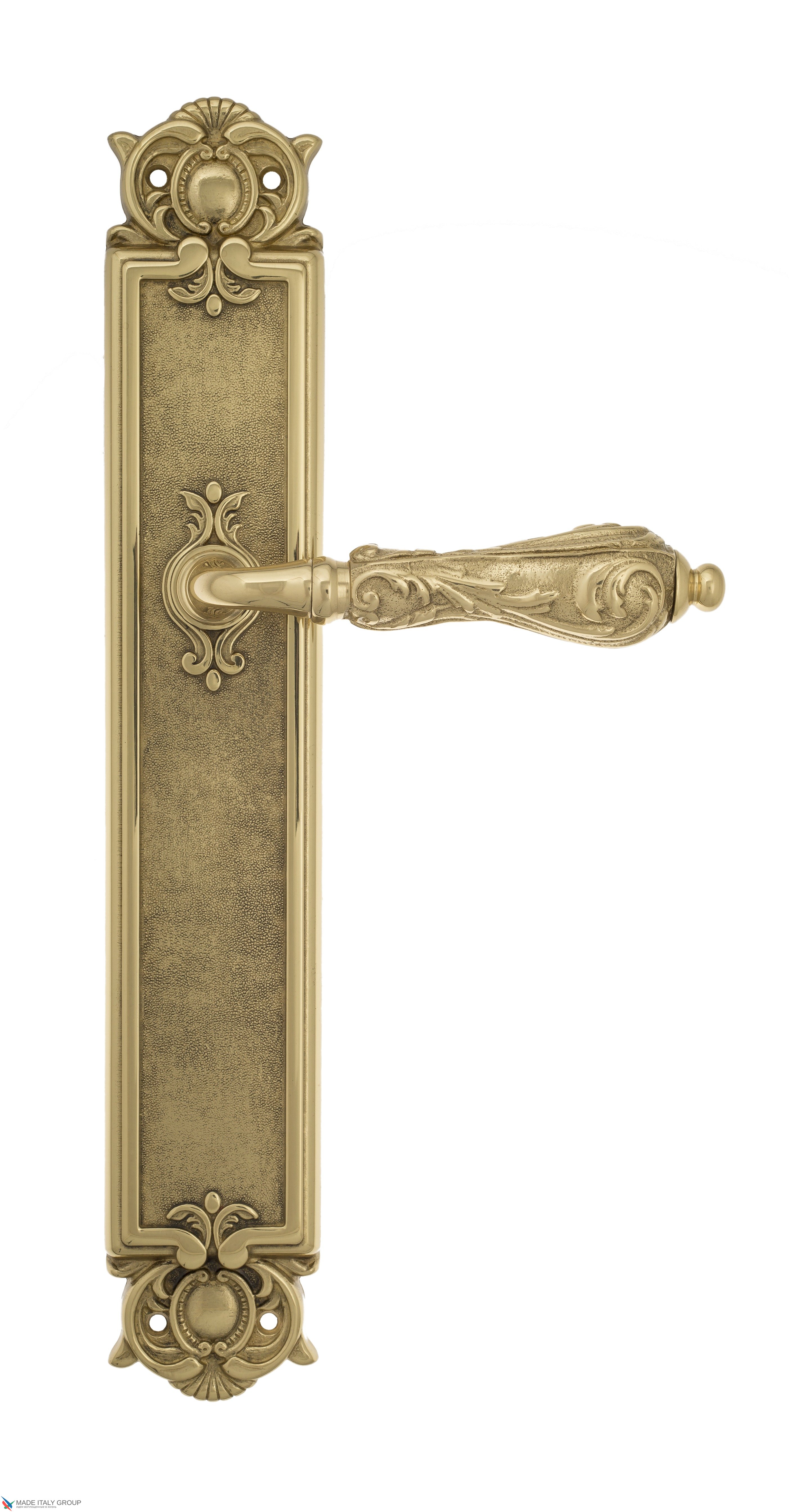Дверная ручка Venezia "MONTE CRISTO" на планке PL97 полированная латунь