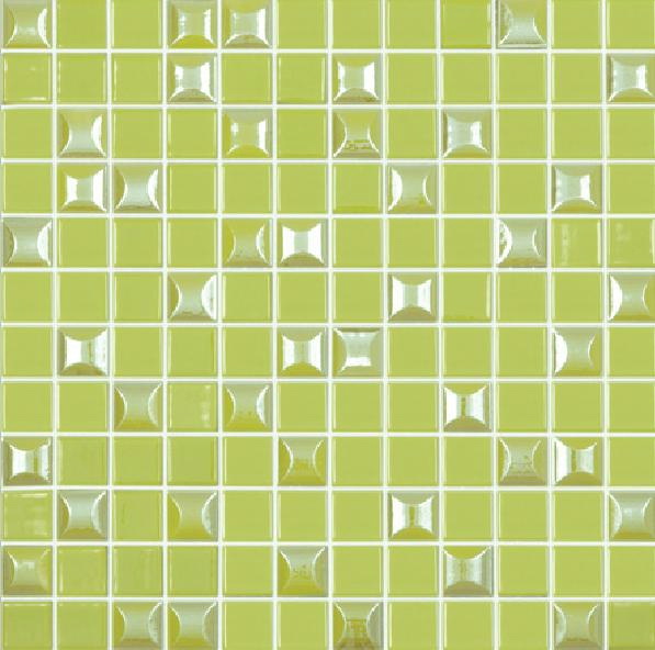 Мозаика Vidrepur Edna №601 Зеленый (на сетке) чип 25х25 31,7х31,7