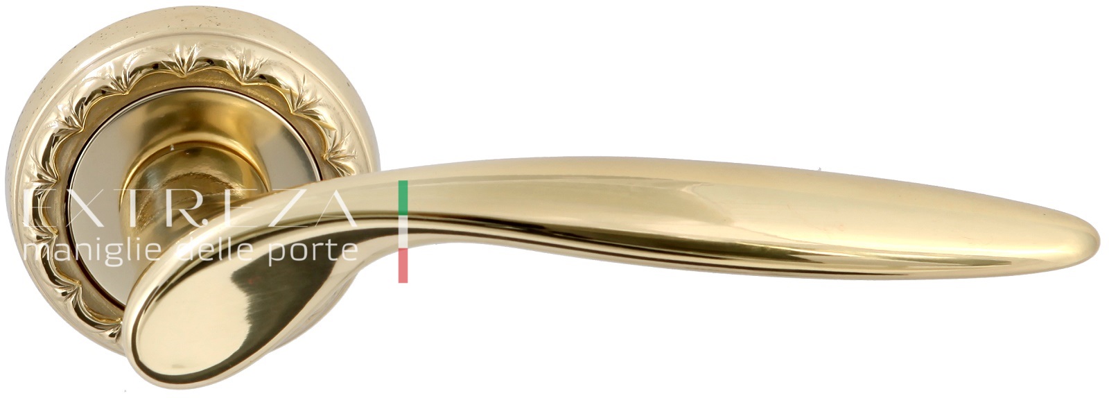 Ручка дверная Extreza CALIPSO (Калипсо) 311 на розетке R02 полированное золото F01