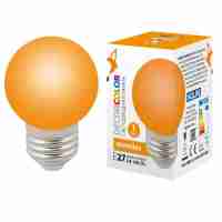 Лампа светодиодная Volpe E27 1W оранжевая LED-G45-1W/ORANGE/E27/FR/С UL-00005650