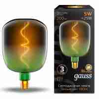 Лампа светодиодная филаментная Gauss E27 5W 1800K зеленая 1009802105