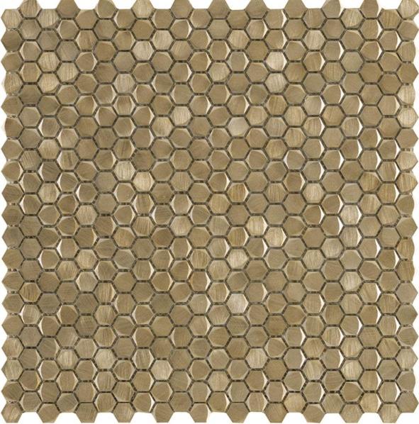 Мозаика Lantic Colonial Mosaics Collection L241712651 Gravity Aluminium Hexagon Gold 31х31