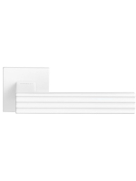 Ручка дверная Morelli MAGLEV MH-52-S6 W раздельная на квадратной розетке, цвет белый ЦАМ Light