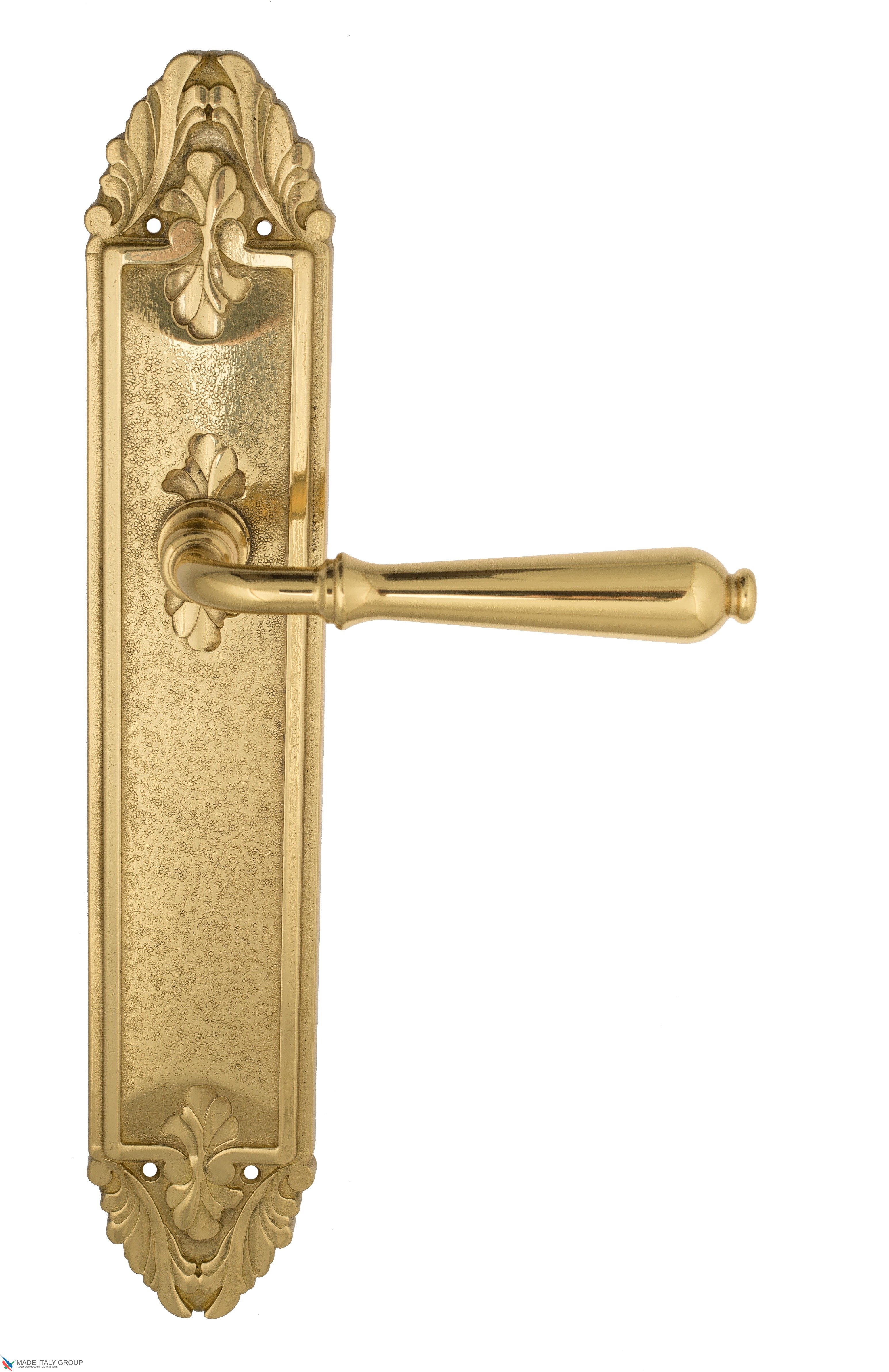 Дверная ручка Venezia "CLASSIC" на планке PL90 полированная латунь