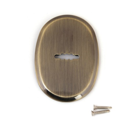 Накладка дверная с овальным основанием под сувальдный ключ Apecs DP-11-S-AB бронза