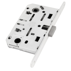 Замок дверной межкомнатный магнитный AGB (АГБ) B06102.50.91 белый WC фиксатор тех.уп. без отв. планки
