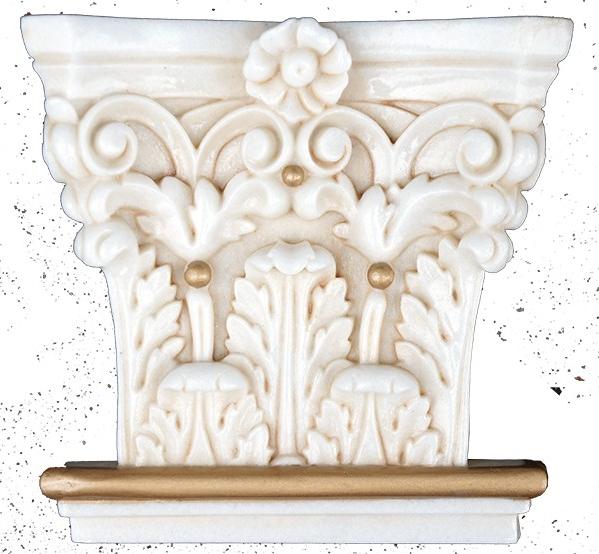Плитка керамическая Infinity Ceramic Tiles Vaticano Capitel 3 Oro вставка 16,8х17