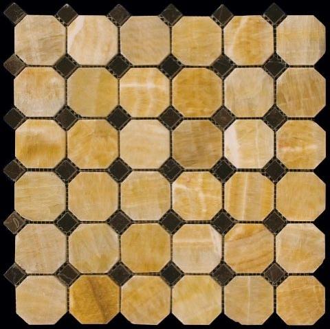 Мозаика Natural Octagon M073+M076-BP 50х50 и 15х15 30,5х30,5