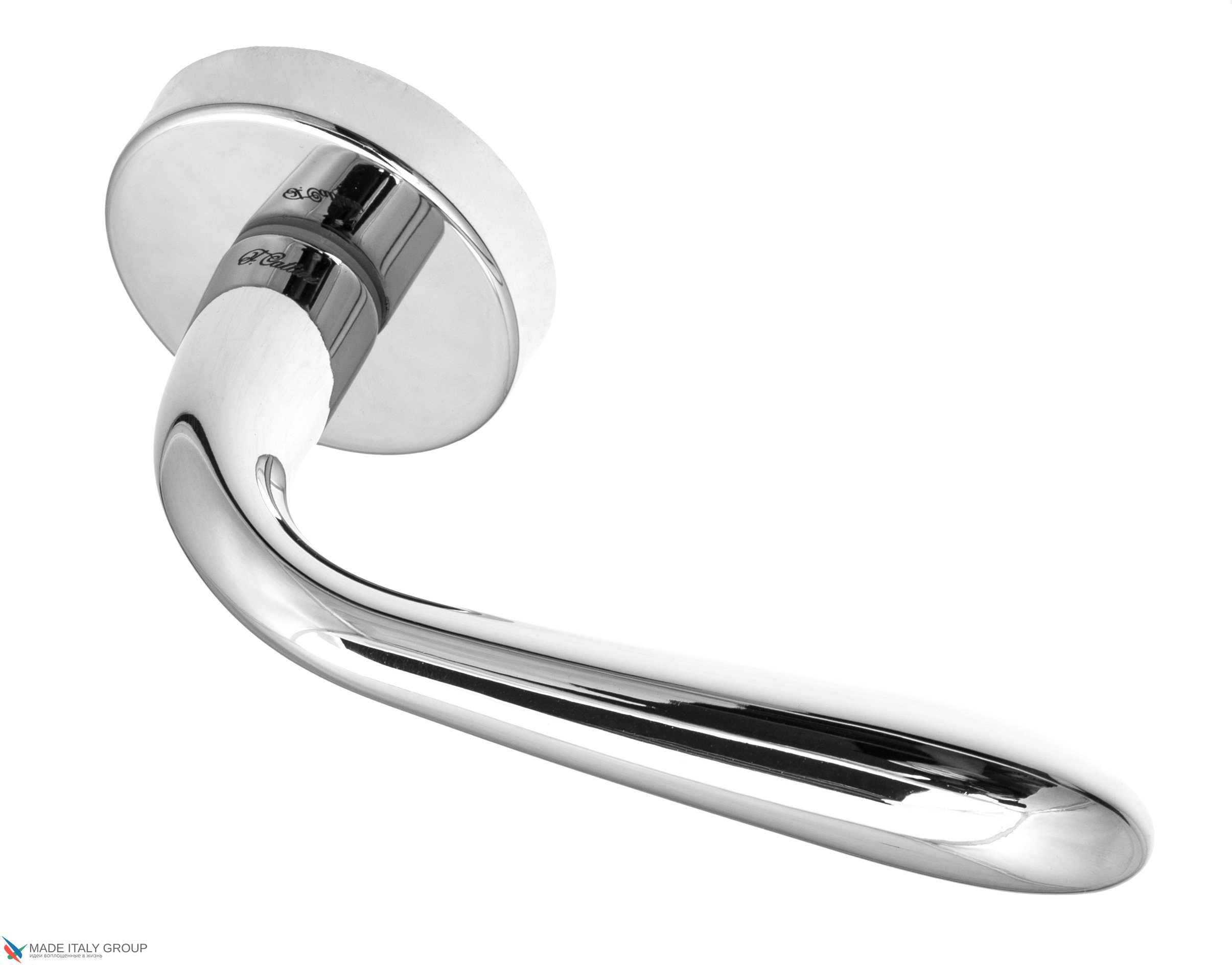 Ручка дверная на круг. основании Fratelli Cattini  GOCCIA 7-CR полированный хром