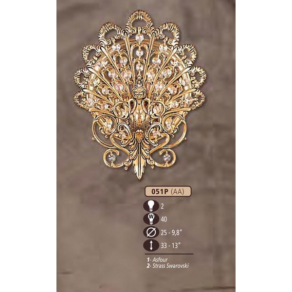 Бра Riperlamp 051P/2 AA SWAROVSKI