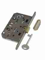 B06101.50.12.640 AGB (АГБ) Корпус врезного замка под ключ (ант. бр.) MEDIANA POLARIS с отв. пл. (скин)