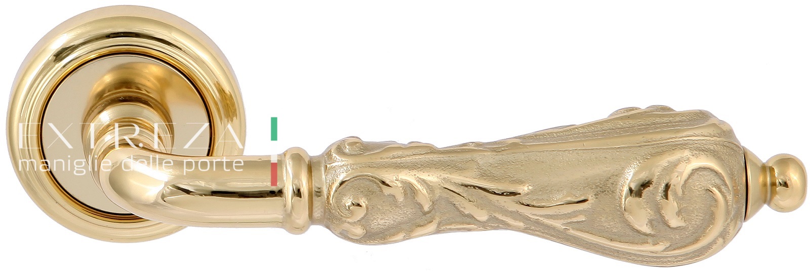 Ручка дверная Extreza GRETA (Грета) 302 на розетке R01 полированное золото F01