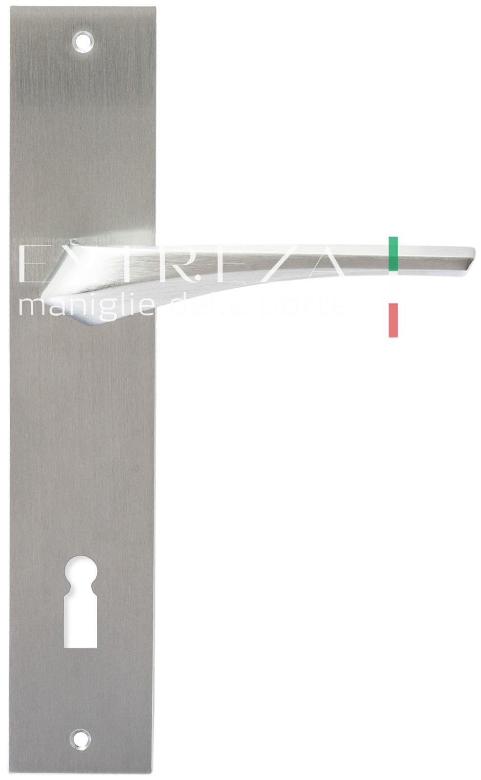Ручка дверная Extreza Hi-Tech GIRA (Гира) 108 на планке PL11 KEY матовый хром F05