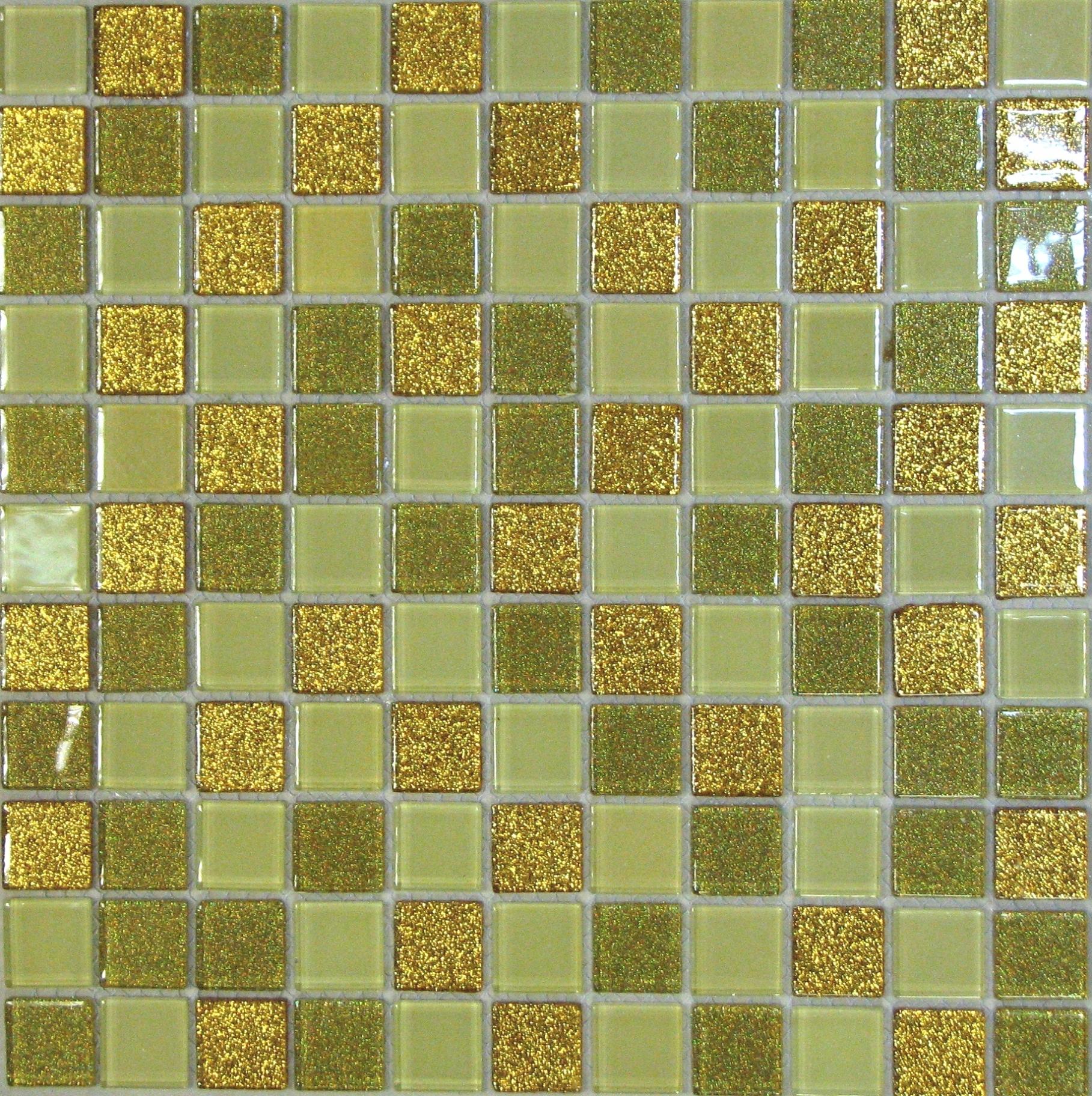 Мозаика Bonaparte стекло с камнем Shine Gold 4х25х25 30х30
