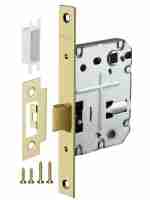 Замок дверной межкомнатный сантехнический Fuaro Plastic P72-50 SG матовое золото пласт.яз.