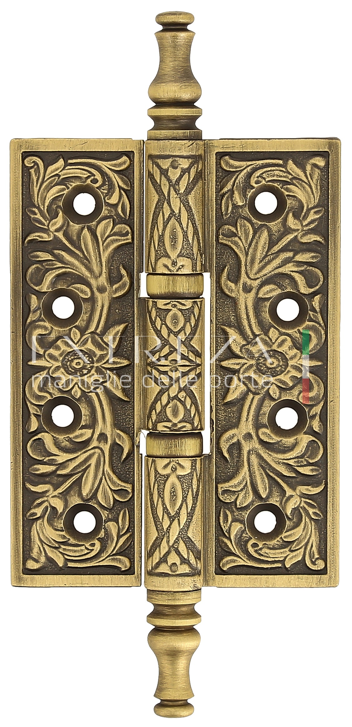 Петля дверная Extreza 6110 универсальная латунная 102x76x4 матовая бронза F03 (1шт.)
