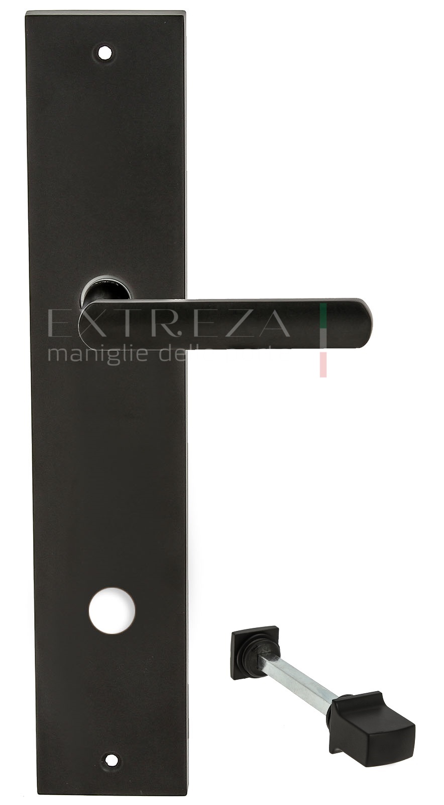 Ручка дверная Extreza Hi-Tech AQUA (Аква) 113 на планке PL11 WC черный F22