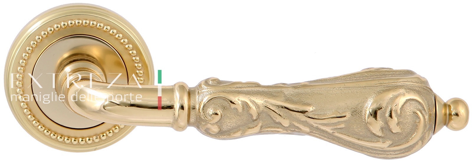 Ручка дверная Extreza GRETA (Грета) 302 на розетке R03 полированное золото F01
