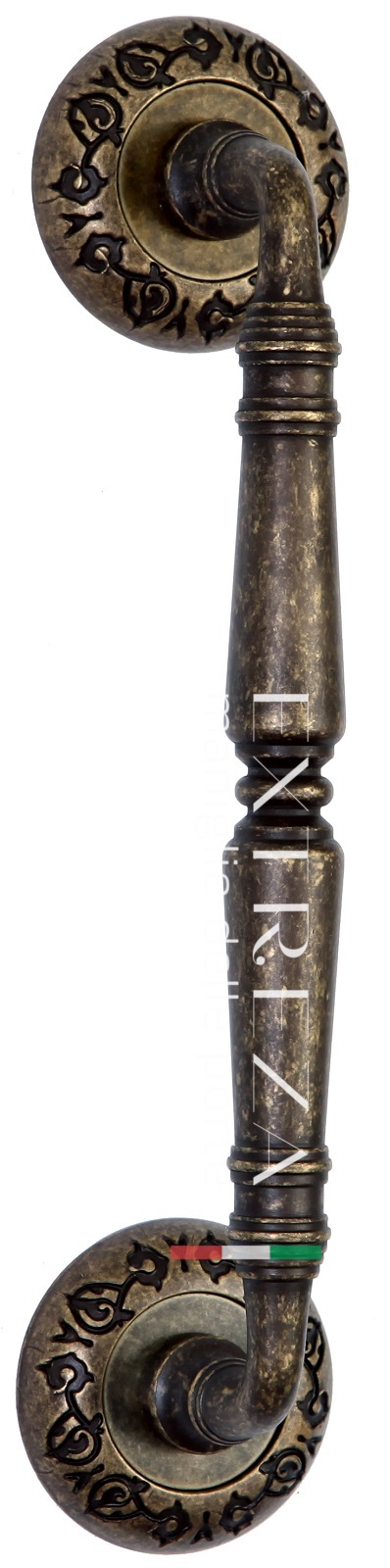 Ручка скоба дверная Extreza PETRA (Петра) 250 мм (205 мм) R04 античная бронза F23