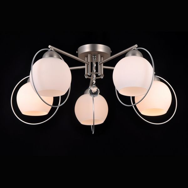 Люстра потолочная Natali Kovaltseva SPHERE II 81051-5C SATIN NICKEL