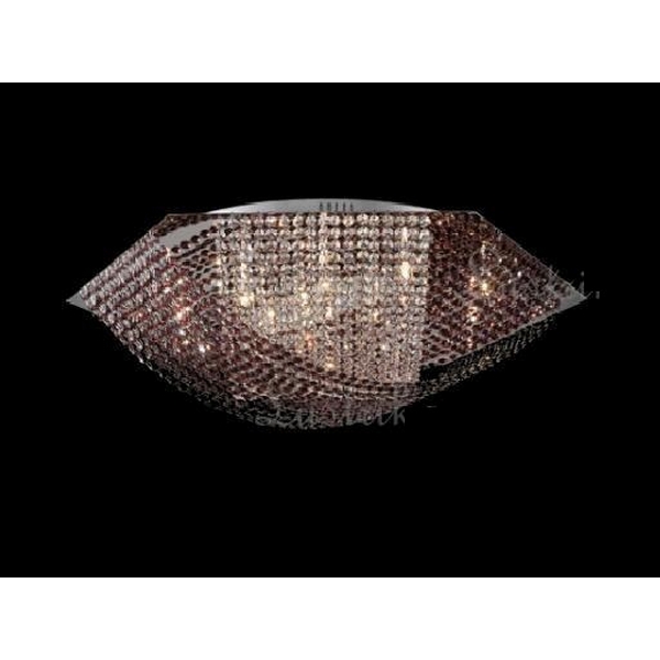 Потолочный светильник N-Light 2670 2670/21 chrome, amber (yellow) and white crystal