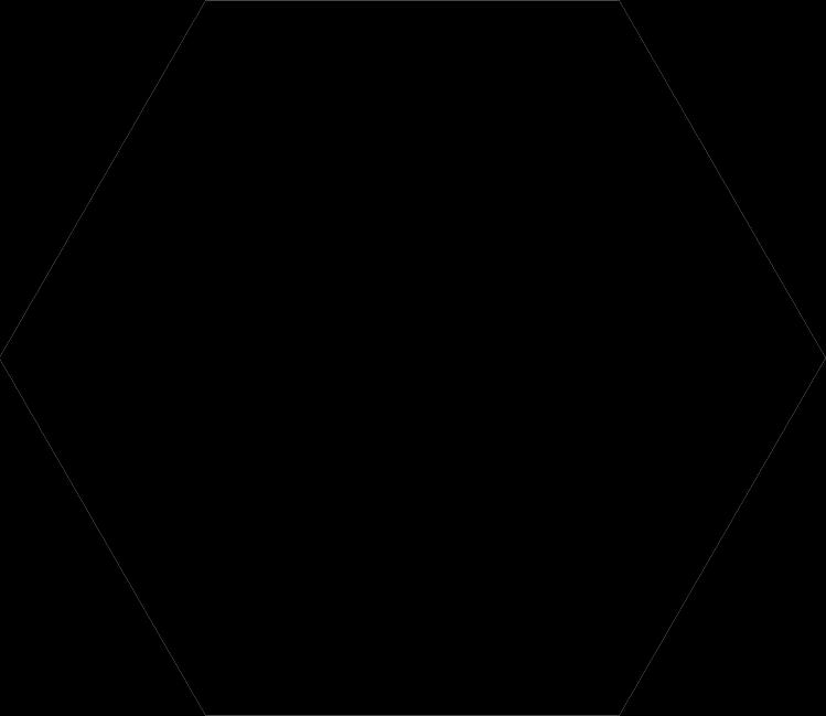 Керамогранит Codicer Basic HEX.25 Black напольная 25х22