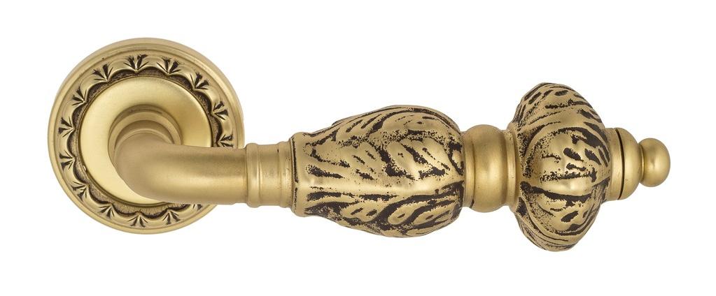 Ручка дверная межкомнатная Venezia Lucrecia D2 французское золото+коричневый