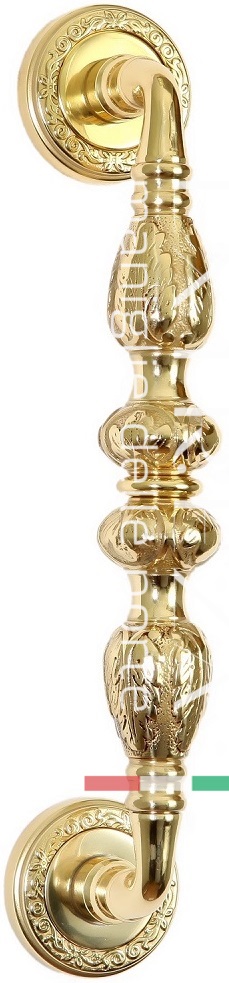 Ручка скоба дверная Extreza TESLA (Тесла) 300 мм (250 мм) R06 полированное золото F01