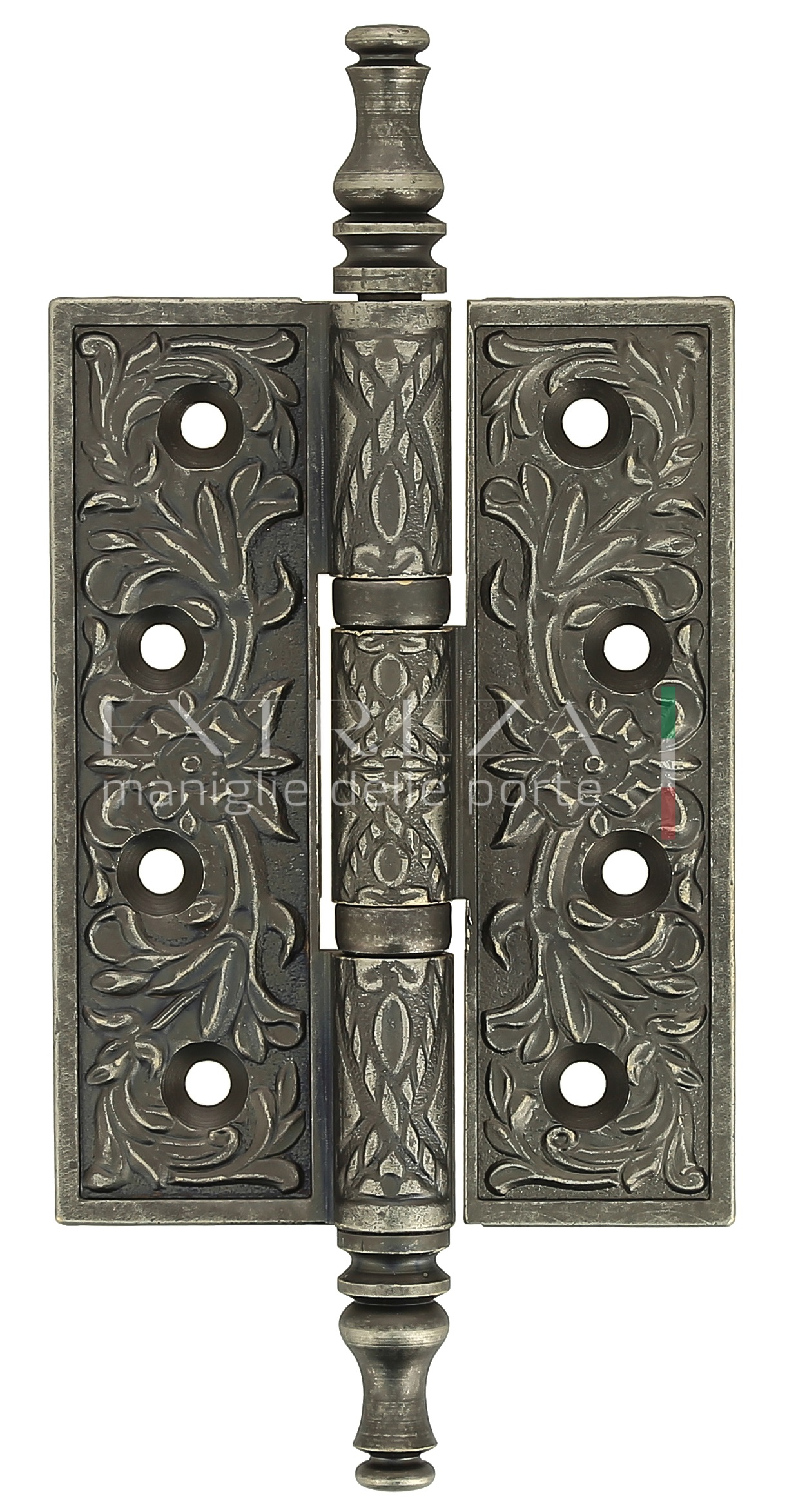 Петля дверная Extreza 6110 универсальная латунная 102x76x4 античное серебро F45 (1шт.)