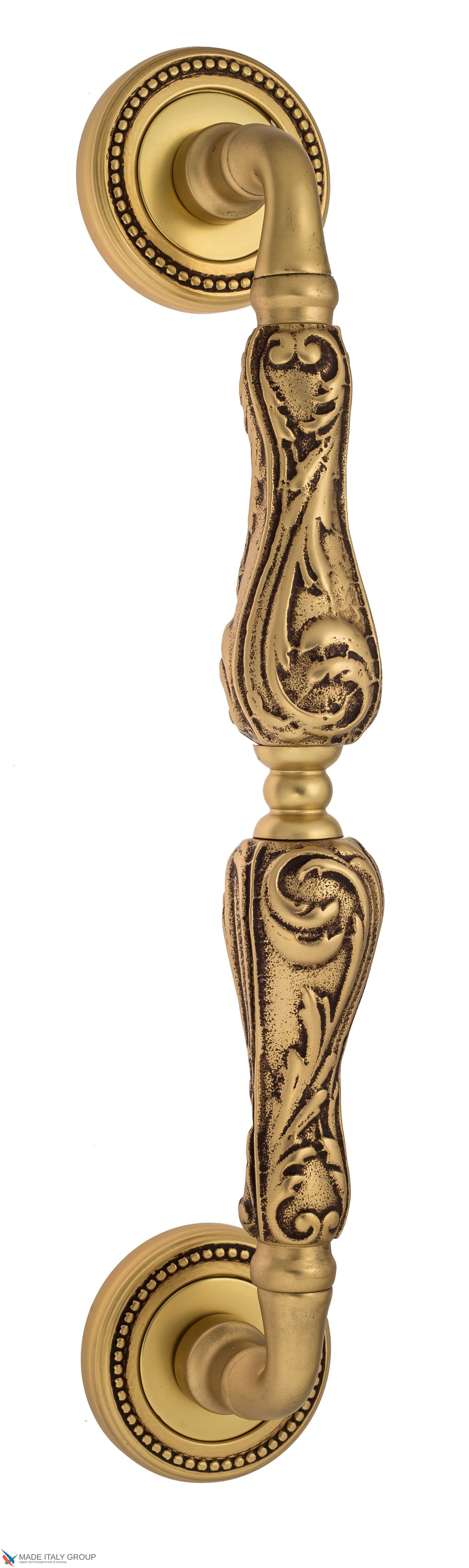 Ручка скоба Venezia "MONTE CRISTO" 315мм (260мм) D3 французское золото + коричневый